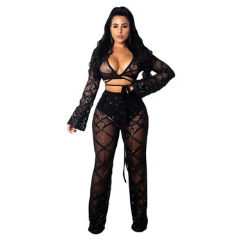 Sexy Women Mesh Set 2018 New Fashion Solid See Through Long Sleeve Tops&Long Pants 2pcs Clothes S-XXL
Sexy Women Mesh Set 2018 New Fashion Solid See Through Long Sleeve Tops&Long Pants 2pcs Clothes S-XXL