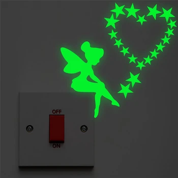 luminous angel fairy star switch sticker glow in the dark home decorations kids rooms fluorescent wall decals vinyl posters
luminous angel fairy star switch sticker glow in the dark home decorations kids rooms fluorescent wall decals vinyl posters