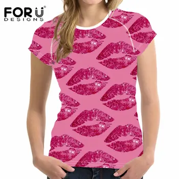 FORUDESIGNS Red Lip Print Casual Women Summer T Shirt Breathable Short Sleeve T-shirt Girls Female Brand Clothes Tops Tee Shirt 
FORUDESIGNS Red Lip Print Casual Women Summer T Shirt Breathable Short Sleeve T-shirt Girls Female Brand Clothes Tops Tee Shirt