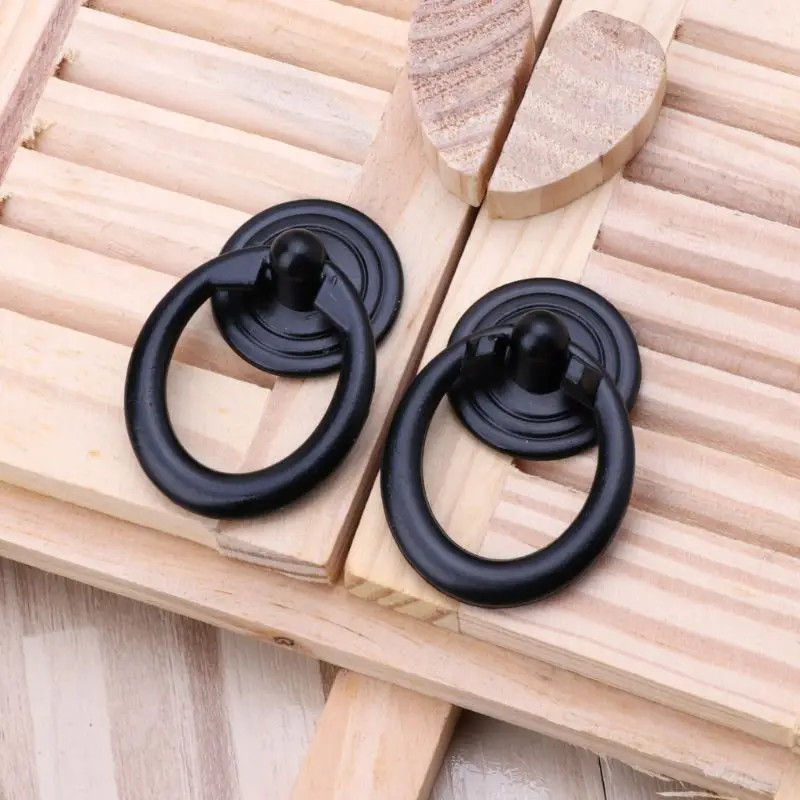 2Pcs Vintage Furniture Handle Black Cabinets Pull Handle Knobs Drawer Wardrobe Cupboard Metal Door Ring
2Pcs Vintage Furniture Handle Black Cabinets Pull Handle Knobs Drawer Wardrobe Cupboard Metal Door Ring