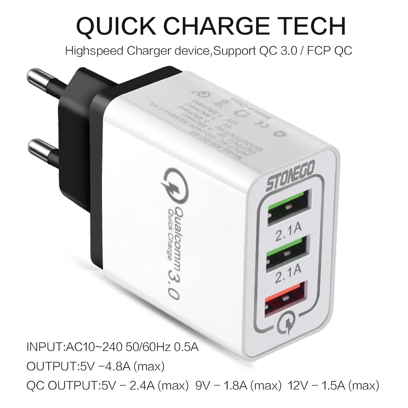 18 W 3 Port Universal Quick Charge 3.0 Fast Mobile Phone Charger EU / US Plug Wall USB Charger Adapter for IPHONE Xiaomi Huawei
18 W 3 Port Universal Quick Charge 3.0 Fast Mobile Phone Charger EU / US Plug Wall USB Charger Adapter for IPHONE Xiaomi Huawei