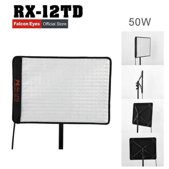 Falcon Eyes 50W Photo светильник Waterproof Portable LED 280pcs Flexible Panel Light Mat Lamp RX-12TD CD50Y | Электроника