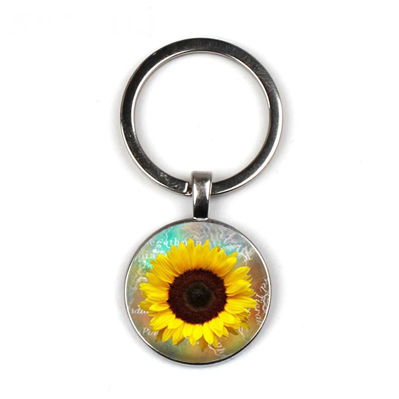 Sunflower Keychain Sun Flower Glass Keychain Fashion Car Keychain Metal Round Glass Keychain
Sunflower Keychain Sun Flower Glass Keychain Fashion Car Keychain Metal Round Glass Keychain