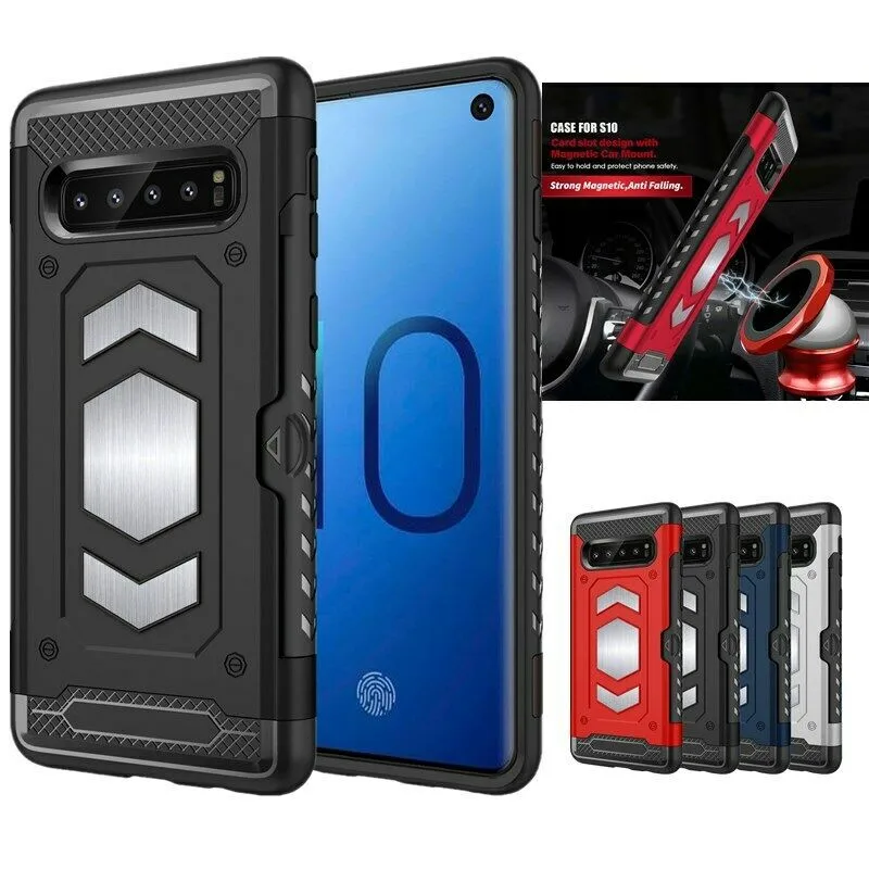 For Samsung Galaxy S10 S10E S10 PLUS S9 Plus S8 NOTE 9 8 Magnetic Armor Hybrid Car Magnetic Bracket cover for A7 A9 2018 Cases 
For Samsung Galaxy S10 S10E S10 PLUS S9 Plus S8 NOTE 9 8 Magnetic Armor Hybrid Car Magnetic Bracket cover for A7 A9 2018 Cases