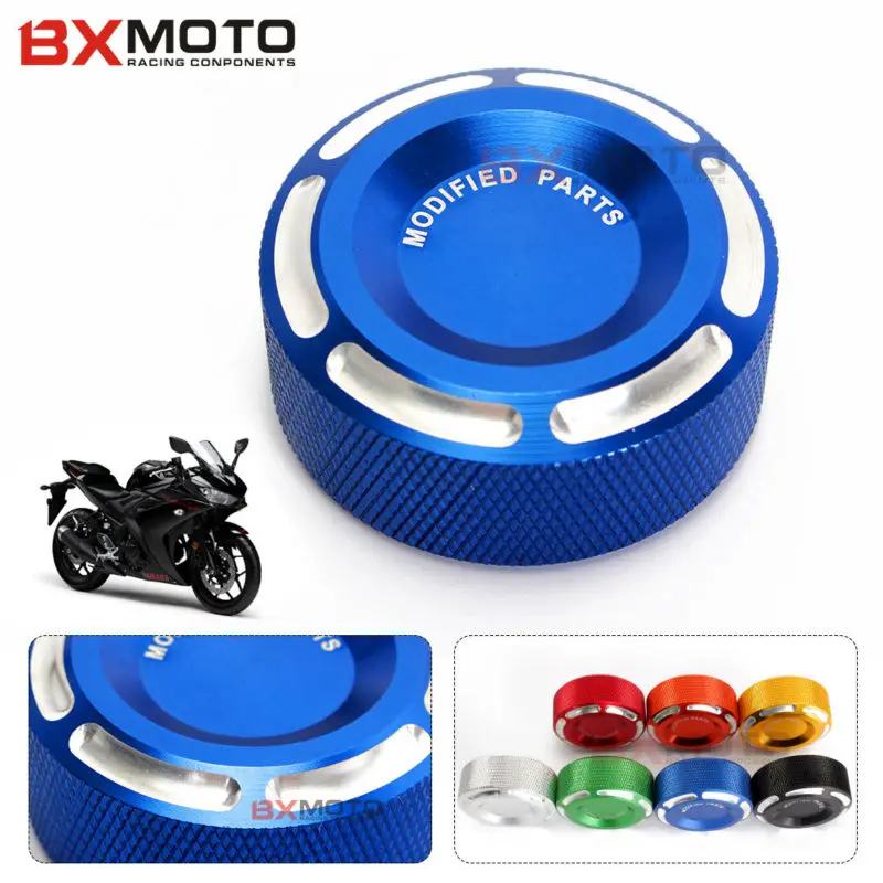 For Yamaha YZF R3 R25 R1 R6 MT 07 09 CNC Rear Brake Fluid Reservoir Cover Cap Motorcycle accessories for honda CB1000R CBR1000RR
For Yamaha YZF R3 R25 R1 R6 MT 07 09 CNC Rear Brake Fluid Reservoir Cover Cap Motorcycle accessories for honda CB1000R CBR1000RR