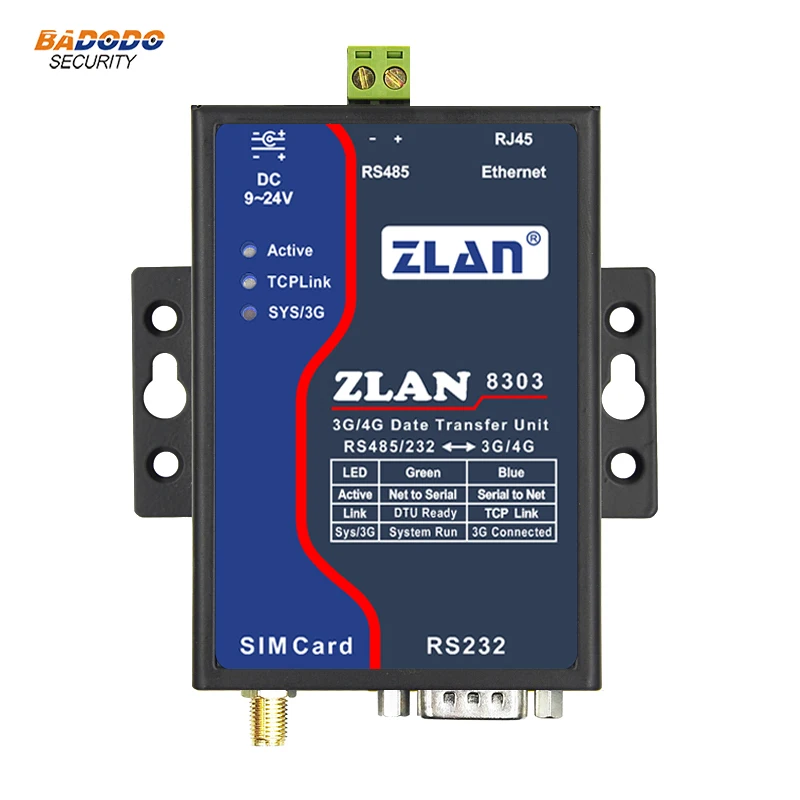 ZLAN8303-7 GSM 3G 4G serial port RS232 RS485 to TD-LTE/FDD-LTE/WCDMA/TD-SCDMA/EVDO/CDMA2000/GSM converter 3G/4G data transfer |