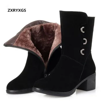 2019 Rhinestone Fashion Winter Matte Cowhide Leather Boots Women Shoes Square Heel Comfort Elegant Warm Snow Boots Martin Boots
2019 Rhinestone Fashion Winter Matte Cowhide Leather Boots Women Shoes Square Heel Comfort Elegant Warm Snow Boots Martin Boots