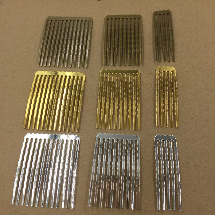 40PCS 50mm Length Hair Combs Base 7 Colors Plated Metal Copper 5/10/13 Teeth Hair Combs Setting For Women Jewelry Making
40PCS 50mm Length Hair Combs Base 7 Colors Plated Metal Copper 5/10/13 Teeth Hair Combs Setting For Women Jewelry Making