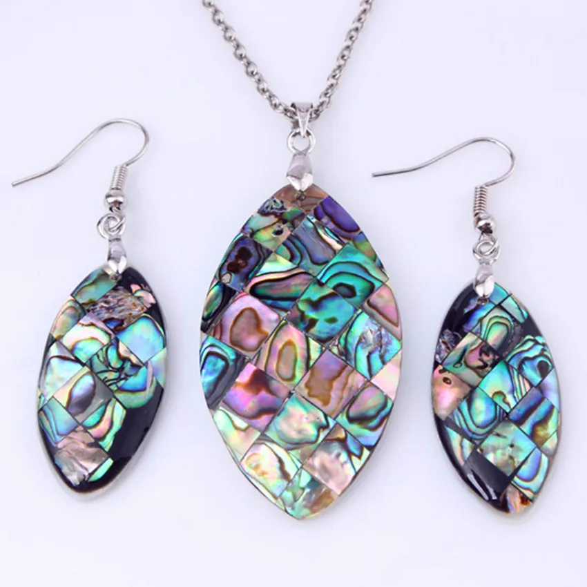 Kraft-beads Silver Plated Abalone Shell Marquise Shape Pendant Hanging Earrings Trendy Jewelry Sets
Kraft-beads Silver Plated Abalone Shell Marquise Shape Pendant Hanging Earrings Trendy Jewelry Sets