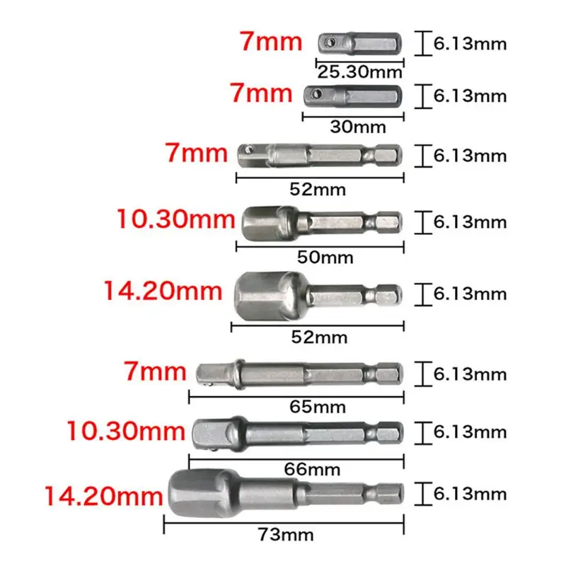 Impact Drills Driver Bit Set Extension Socket Adapter Hex Shank 8cs + Power Nut Driver Drill Bit Set Metric Socket Wrench Screw
Impact Drills Driver Bit Set Extension Socket Adapter Hex Shank 8cs + Power Nut Driver Drill Bit Set Metric Socket Wrench Screw