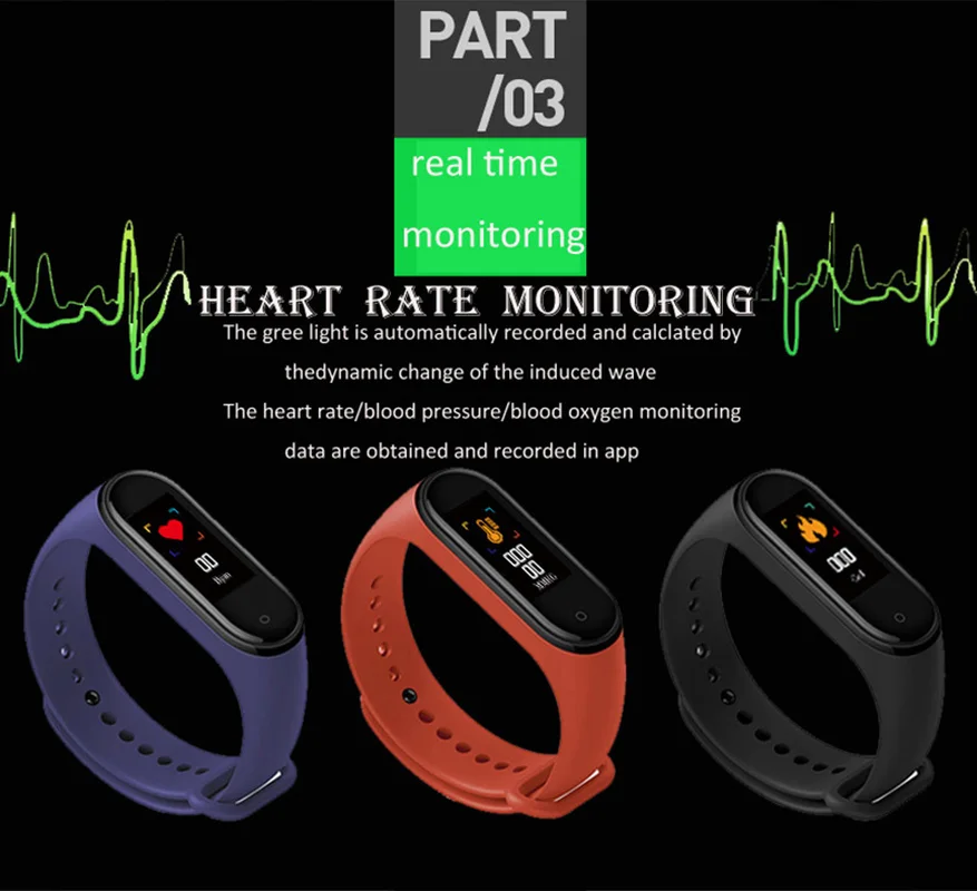 Color Touch Screen Smart Band M4 Fitness Smart Sport Bracelet Blood Pressure Heart Rate Monitor Step Counter watch
Color Touch Screen Smart Band M4 Fitness Smart Sport Bracelet Blood Pressure Heart Rate Monitor Step Counter watch