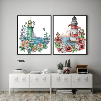 Poppy and Rose Lighthouse Counted Aida Cross Stitch DMC 11CT 14CT Cross-Stitch Kit DIY Handmade Embroidery Crafts for Needlework
Poppy and Rose Lighthouse Counted Aida Cross Stitch DMC 11CT 14CT Cross-Stitch Kit DIY Handmade Embroidery Crafts for Needlework