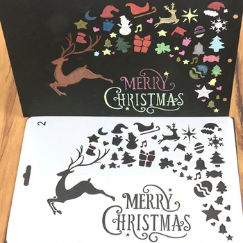 1PC DIY Christmas Tree and Deer Pattern Painting Template Stencil Set Scrapbooking DIY Cards
1PC DIY Christmas Tree and Deer Pattern Painting Template Stencil Set Scrapbooking DIY Cards