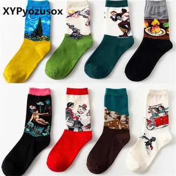 Men's Cotton Socks Colorful Funny Harajuku Happy Socks Men Dress Van Gogh Oil Painting Cute Socks For Unisex Women Meias Sokken
Men's Cotton Socks Colorful Funny Harajuku Happy Socks Men Dress Van Gogh Oil Painting Cute Socks For Unisex Women Meias Sokken