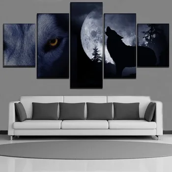 HD print 5 panel animal wolf poster modular photo frame living room home decoration canvas
HD print 5 panel animal wolf poster modular photo frame living room home decoration canvas