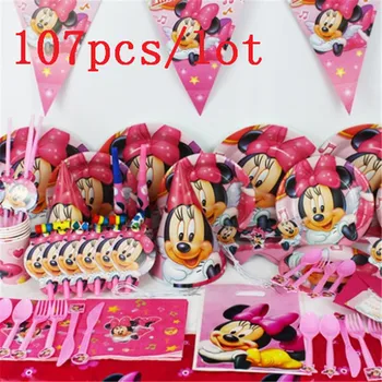 Hot Sale 107Pcs Cartoon Minnie Mouse Theme Cup Plate Wedding Napkin Mask Kid Birthday Party Gift Bag Trumpet Decoration Supply
Hot Sale 107Pcs Cartoon Minnie Mouse Theme Cup Plate Wedding Napkin Mask Kid Birthday Party Gift Bag Trumpet Decoration Supply
