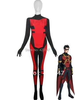 Red Robin Spandex Superhero Costume Costume Halloween Party Costumes-Zentai
Red Robin Spandex Superhero Costume Costume Halloween Party Costumes-Zentai