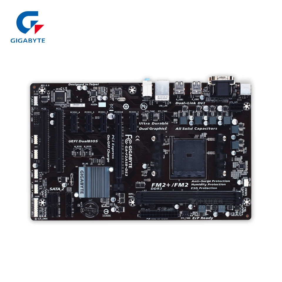 Gigabyte GA-F2A58-DS3 Desktop Motherboard F2A58-DS3 AMD A58 Socket FM2/FM2+ AMD A Athlon DDR3 64G SATA2 USB2.0 VGA DVI ATX
Gigabyte GA-F2A58-DS3 Desktop Motherboard F2A58-DS3 AMD A58 Socket FM2/FM2+ AMD A Athlon DDR3 64G SATA2 USB2.0 VGA DVI ATX