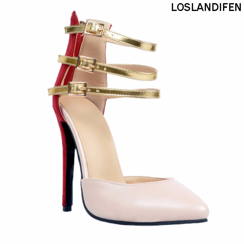 New Style Womens Fashion Handmade 10.5 Three Buckle Straps D'orsay High Heel Party Shoes XD019
New Style Womens Fashion Handmade 10.5 Three Buckle Straps D'orsay High Heel Party Shoes XD019