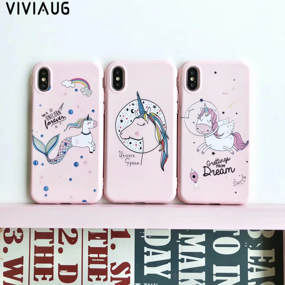 Симпатичные Красочные цветы Единорог чехол для iphone X 8 5 5S SE 6 S плюс мягкий