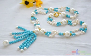 Free shipping@@@@@ P4415 22" 14mm white shell pearl rice freshwater blue turquoise necklace
Free shipping@@@@@ P4415 22" 14mm white shell pearl rice freshwater blue turquoise necklace