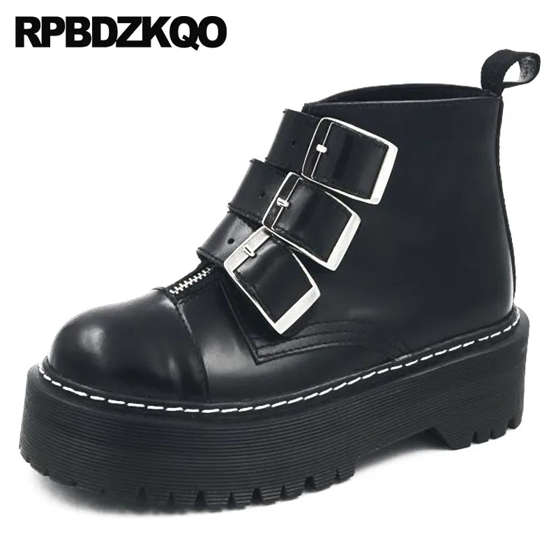 Big Size Booties Round Toe Flat Women Black Handmade Platform Punk Rock Boots Creepers 10 Autumn Genuine Leather Shoes Fall
Big Size Booties Round Toe Flat Women Black Handmade Platform Punk Rock Boots Creepers 10 Autumn Genuine Leather Shoes Fall