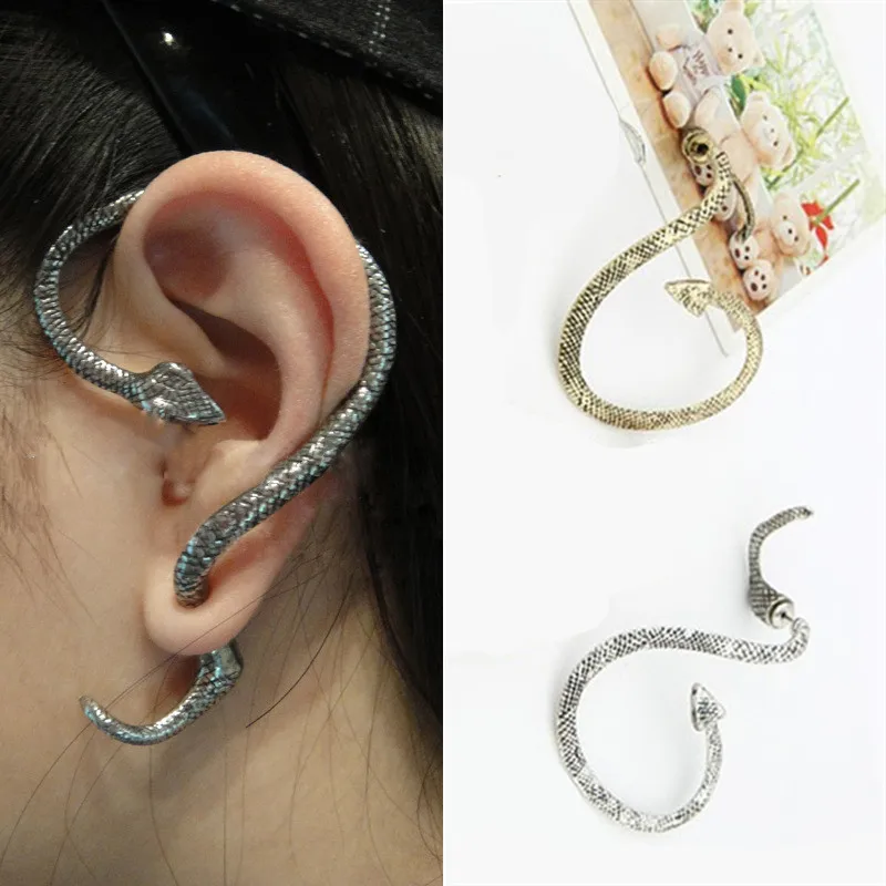 Exaggerated Punk Style Twining Snake Shape Earrings Stud Cuff Lizard Gecko Earrings For Women Style Jewelry
Exaggerated Punk Style Twining Snake Shape Earrings Stud Cuff Lizard Gecko Earrings For Women Style Jewelry