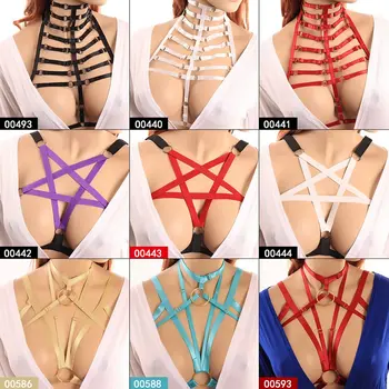 Women Strappy Body Harness Bra Adjust Chest Belt Caged Lingerie Elastic Waist belts Pentagram Fashion Goth Punk Dance Rave
Women Strappy Body Harness Bra Adjust Chest Belt Caged Lingerie Elastic Waist belts Pentagram Fashion Goth Punk Dance Rave