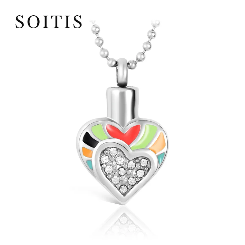 SOITIS Cremation Ashes Urn Memorial Necklace Pendant Dog Ash jewelry Sliver Color Memory Necklace Gift Stainless Steel
SOITIS Cremation Ashes Urn Memorial Necklace Pendant Dog Ash jewelry Sliver Color Memory Necklace Gift Stainless Steel