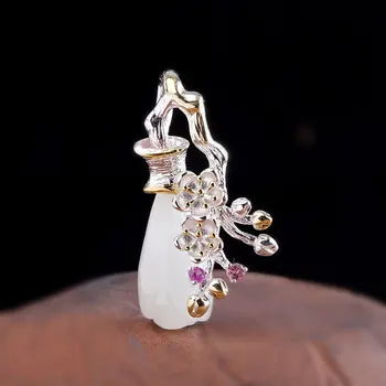 Real 925 Sterling Silver Magnolia Flowers Pendant For Women With Natural Jade Personalized Pendant Charm Fine Jewelry
Real 925 Sterling Silver Magnolia Flowers Pendant For Women With Natural Jade Personalized Pendant Charm Fine Jewelry