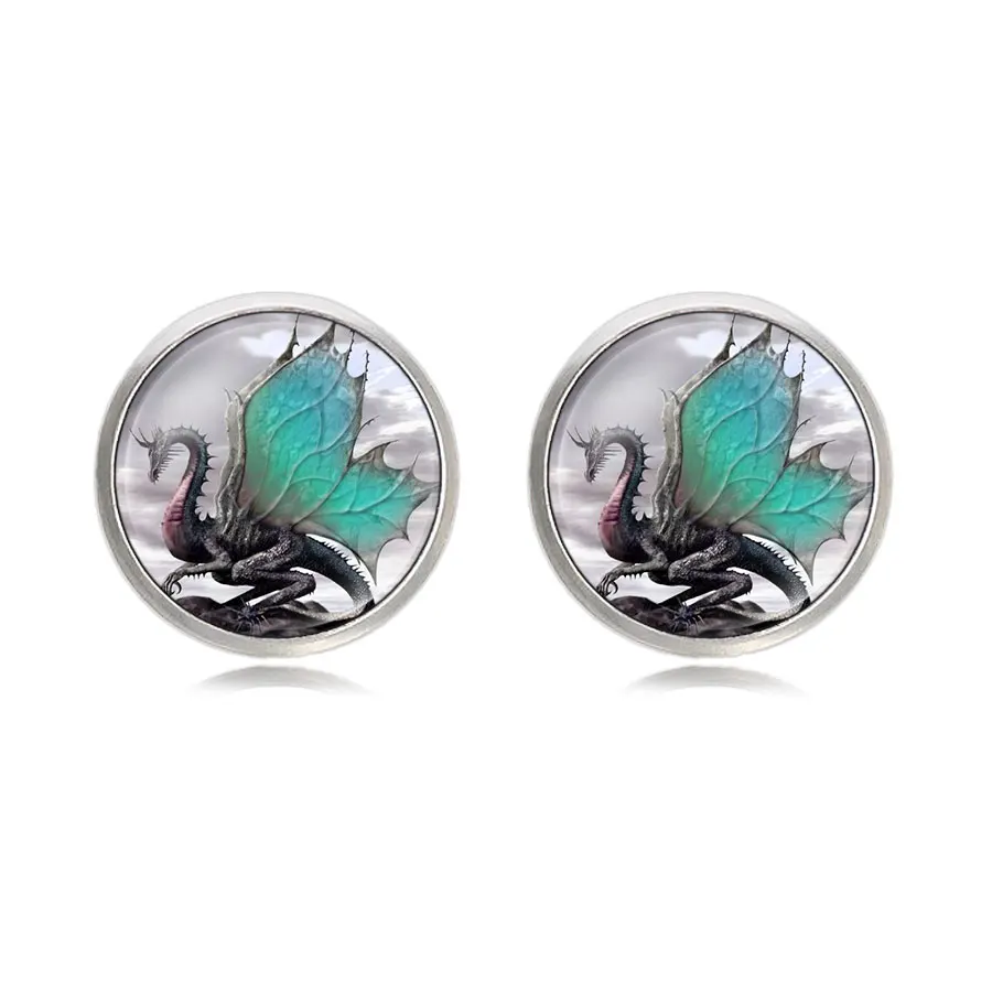 New Arrival Dragon Dinosaur Pterosaur Art Photo Glass Cabochon French Cufflinks Silver Color Mens Shirt Cuff Button
New Arrival Dragon Dinosaur Pterosaur Art Photo Glass Cabochon French Cufflinks Silver Color Mens Shirt Cuff Button