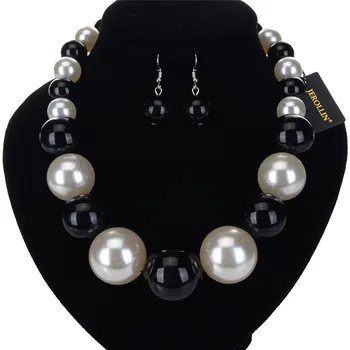 Women's Jewelry Luxury Pearl Resin Statement Dangle Necklace Earrings Set Clothes Pendant Bib Colla Choker Charm Necklace 
Women's Jewelry Luxury Pearl Resin Statement Dangle Necklace Earrings Set Clothes Pendant Bib Colla Choker Charm Necklace