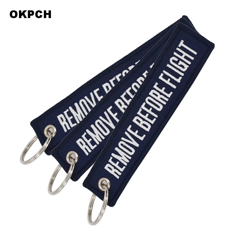 Launch Key Chain for Motorcycles and Cars Remove Before Flight Navy Blue Embroidery Key Fobs Jewelry PK-0018
Launch Key Chain for Motorcycles and Cars Remove Before Flight Navy Blue Embroidery Key Fobs Jewelry PK-0018