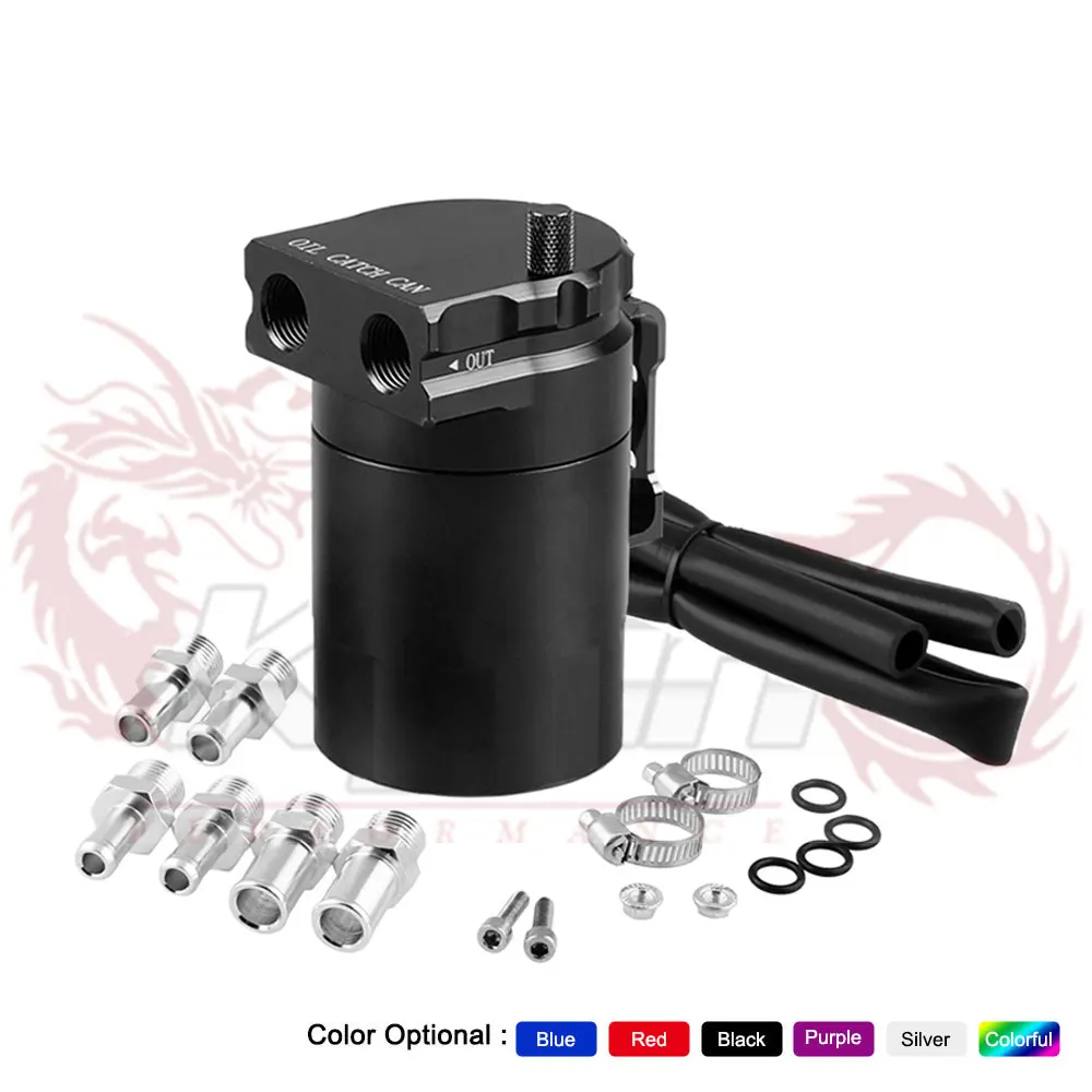 Universal Baffled Aluminum Oil Catch Can Reservoir Tank / Oil Tank with 9mm&15mm Fittings and Oil Dipstick OCC024
Universal Baffled Aluminum Oil Catch Can Reservoir Tank / Oil Tank with 9mm&15mm Fittings and Oil Dipstick OCC024