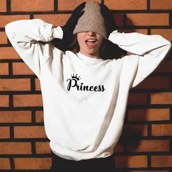 Sweatshirt Princess Printed New Arrival Women's Funny Long Sleeve Casual Cotton Tops Be yourself Everyone is a princess
Sweatshirt Princess Printed New Arrival Women's Funny Long Sleeve Casual Cotton Tops Be yourself Everyone is a princess