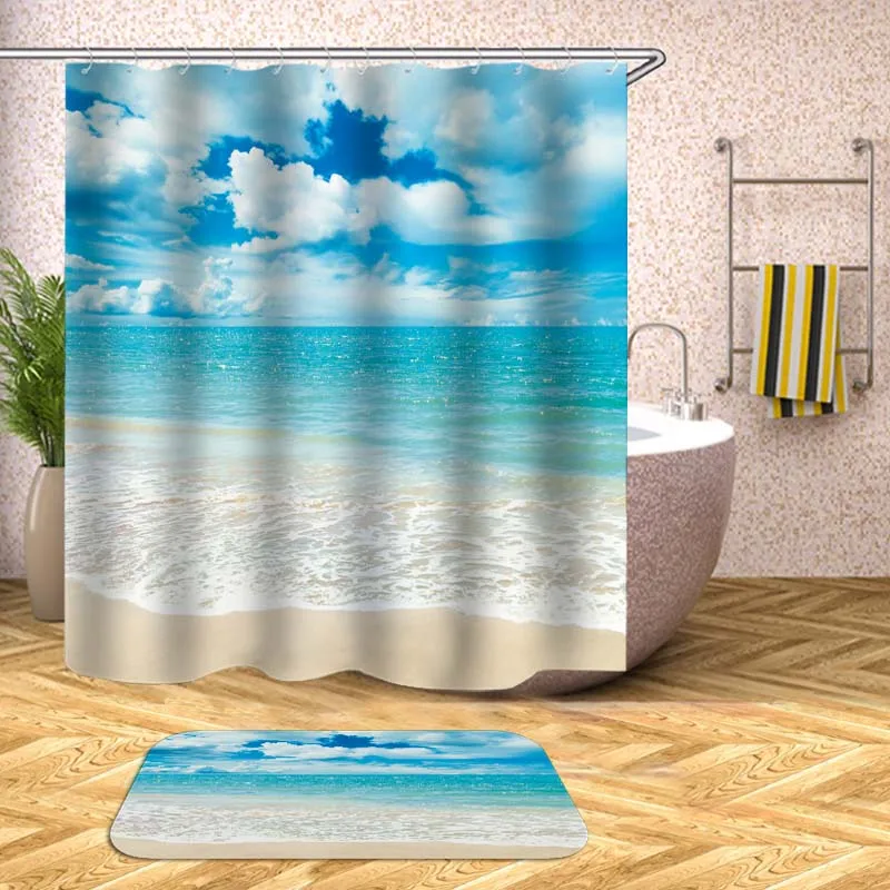 Summer Beach Shower Curtain Beige Fabric Polyester 3d Bathroom Curtain Decoration Waterproof Mildew Proof Liner For Bath Yl7
Summer Beach Shower Curtain Beige Fabric Polyester 3d Bathroom Curtain Decoration Waterproof Mildew Proof Liner For Bath Yl7