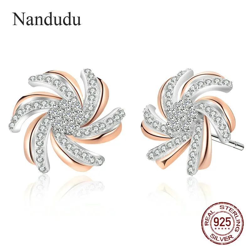 Nandudu New Authentic 925 Sterling Silver Dazzling Flower Stud Earrings for Women With Clear CZ Jewelry ANNIVERSARY SALE CE552
Nandudu New Authentic 925 Sterling Silver Dazzling Flower Stud Earrings for Women With Clear CZ Jewelry ANNIVERSARY SALE CE552