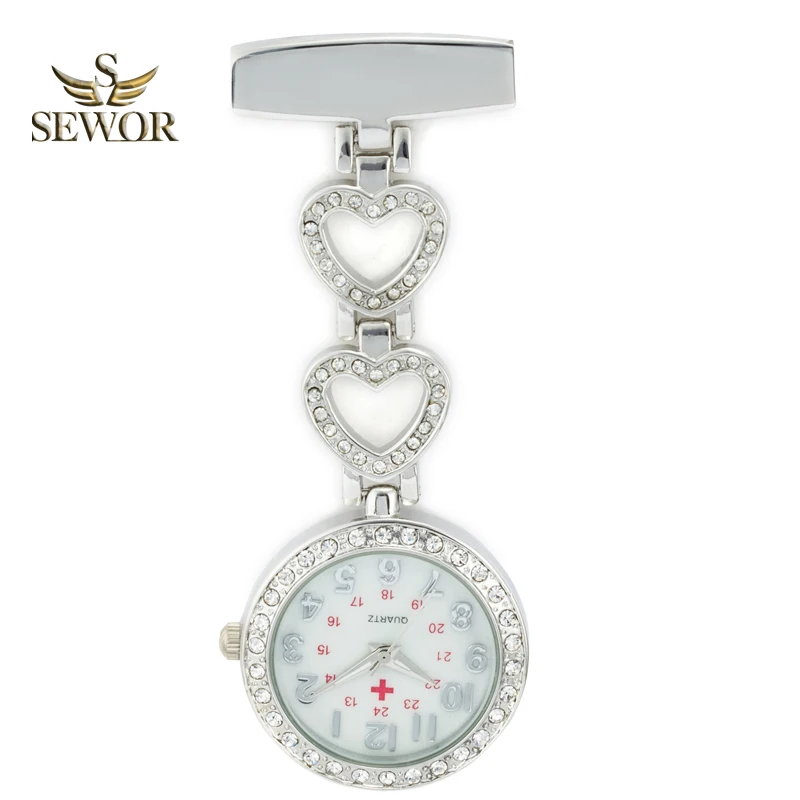 2017 SEWOR Luxury Womens Nurse Pocket Watches Chic Heart Stainless Steel Crystal Silver Pocket Watches Ladies Favorite C178
2017 SEWOR Luxury Womens Nurse Pocket Watches Chic Heart Stainless Steel Crystal Silver Pocket Watches Ladies Favorite C178