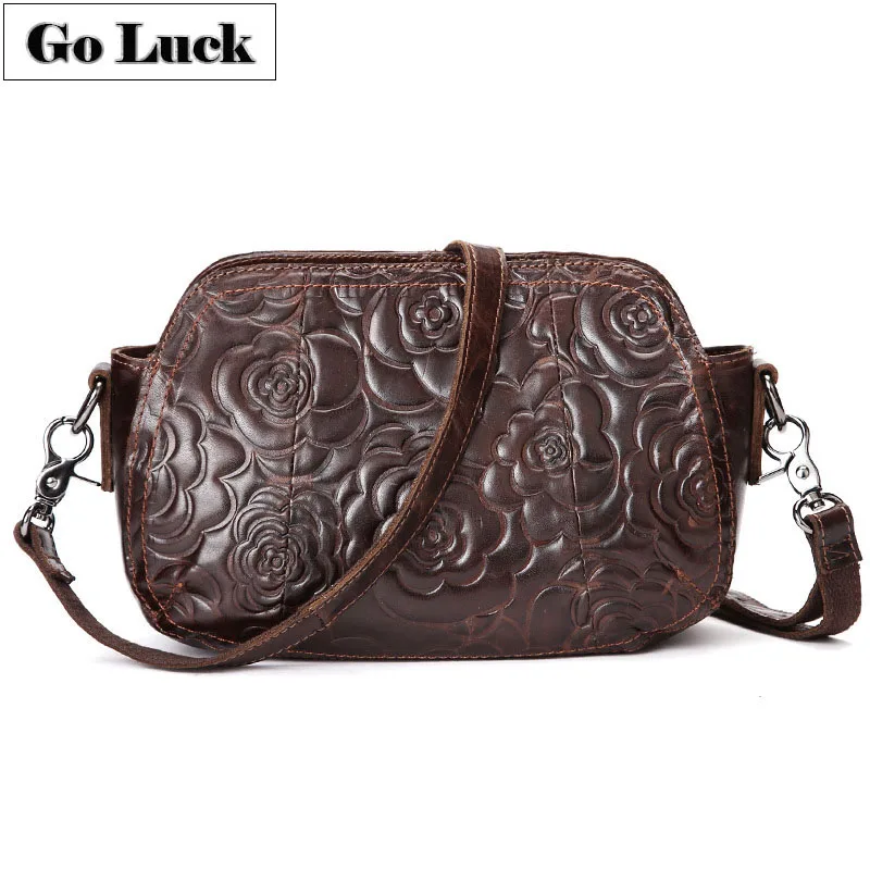 GO-Luck Brand Rose Engrave Genuine Leather Women's Crossbody Shoulder Bag Ladies Cowhide Messenger Bag Causl Cell Phone Pouch
GO-Luck Brand Rose Engrave Genuine Leather Women's Crossbody Shoulder Bag Ladies Cowhide Messenger Bag Causl Cell Phone Pouch