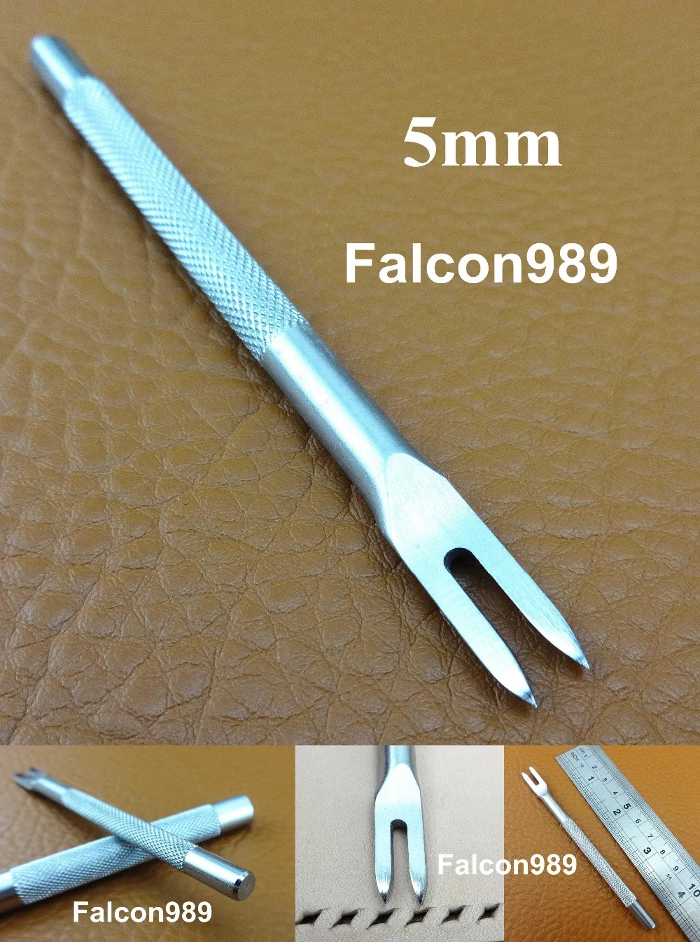 1pc 5mm 2 Prongs Leather Craft Sewing Stitching Diamond Lacing Chisel Pricking Iron Punch Tool Carving Stamping Knife Cutter Awl
1pc 5mm 2 Prongs Leather Craft Sewing Stitching Diamond Lacing Chisel Pricking Iron Punch Tool Carving Stamping Knife Cutter Awl