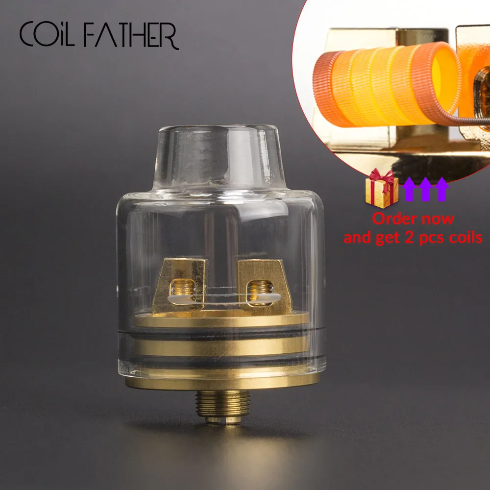 Coil Father Artha RDA Vape Tank 24mm Diameter Rebuildable Adjustable Airflow Bottom Airflow fit for Ecig Vape Box Mod
Coil Father Artha RDA Vape Tank 24mm Diameter Rebuildable Adjustable Airflow Bottom Airflow fit for Ecig Vape Box Mod
