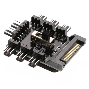 PC Computer SATA 1 to 8 Multi Way Splitter Cooler Cooling Fan Hub SATA Power Socket PCB Adapter 2 Level Speed Controller
PC Computer SATA 1 to 8 Multi Way Splitter Cooler Cooling Fan Hub SATA Power Socket PCB Adapter 2 Level Speed Controller