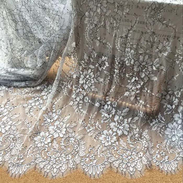 150CM Width Noble Flower Eyelashes Lace Trim Lace Fabric Wedding Dress Fabric Decoration
150CM Width Noble Flower Eyelashes Lace Trim Lace Fabric Wedding Dress Fabric Decoration