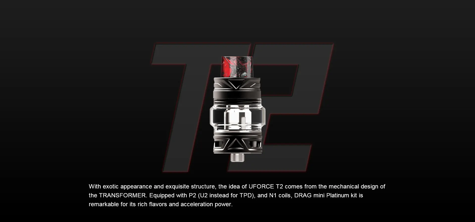 Original 117W VOOPOO Drag Mini Platinum Edition Kit W/ 4400mAh Battery & 5ml/ 2ml UFORCE T2 Tank & GENE Chip Vape Kit vs Drag 2