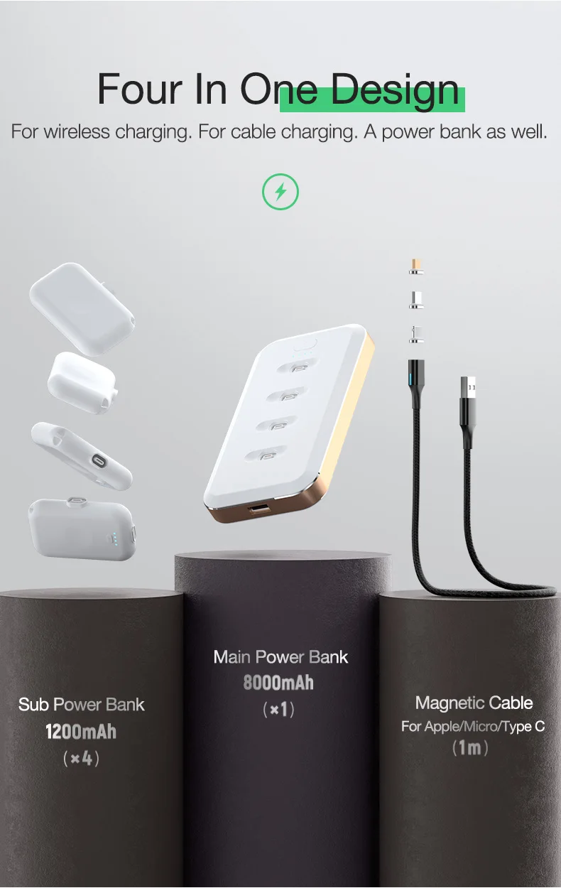 Magnetic Wireless Power Bank Portable Charger External Battery (2)
