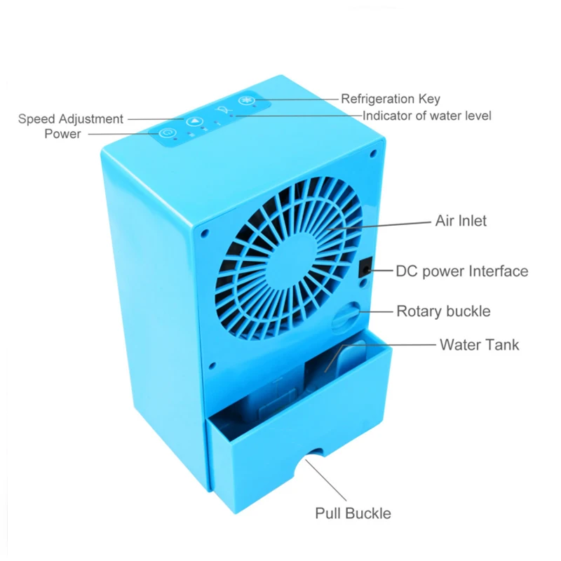 USB Air Cooler Conditioner ventilator Portable Humidifier Purifier Cooling Fan DesktopFloor Arctic Fan Office Household (6)