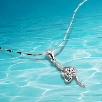 Latest trends first adorn article 925 sterling silver necklace, han edition of ms gift shiny stone pendant necklace
Latest trends first adorn article 925 sterling silver necklace, han edition of ms gift shiny stone pendant necklace