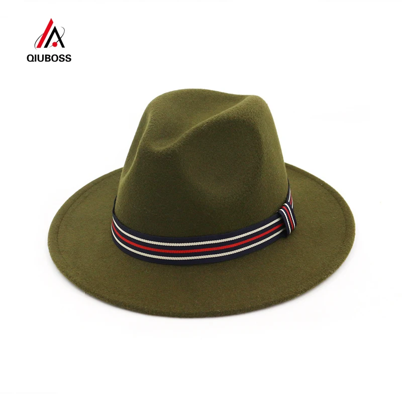 QIUBOSS Vintage Plain Men Women Jazz Fedora Hats Black Floppy Jazz Striped Band Wool Felt Panama Sunhat Unisex Gambler Hat QB38
QIUBOSS Vintage Plain Men Women Jazz Fedora Hats Black Floppy Jazz Striped Band Wool Felt Panama Sunhat Unisex Gambler Hat QB38