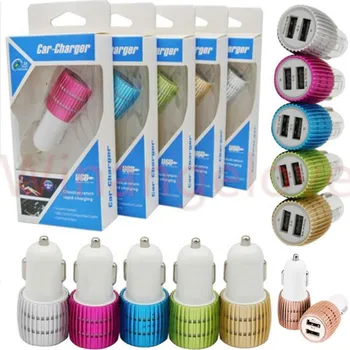 With retail box led light 2.1A+1A Aluminium Alloy Dual usb ports Car charger power adapter for iphone x 8 7 for samsung s8 s6 s7
With retail box led light 2.1A+1A Aluminium Alloy Dual usb ports Car charger power adapter for iphone x 8 7 for samsung s8 s6 s7