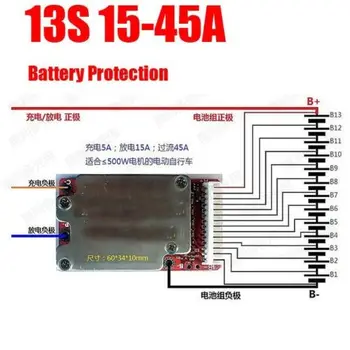 Protection BMS PCB for 48V/54.6V 13S 18650 Li-Ion Li-Polymer Battery Protection Pack 15A-45A
Protection BMS PCB for 48V/54.6V 13S 18650 Li-Ion Li-Polymer Battery Protection Pack 15A-45A